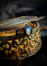 Load image into Gallery viewer, Anew : Skullie Shaker Ring : Labradorite Size 7
