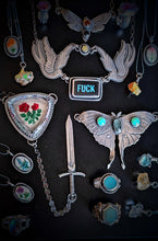 Load image into Gallery viewer, Shieldmaiden Sword and Shield Necklace
