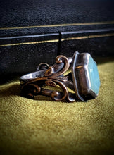 Load image into Gallery viewer, Daybreak - Aqua Chalcedony Ring Size 7.5
