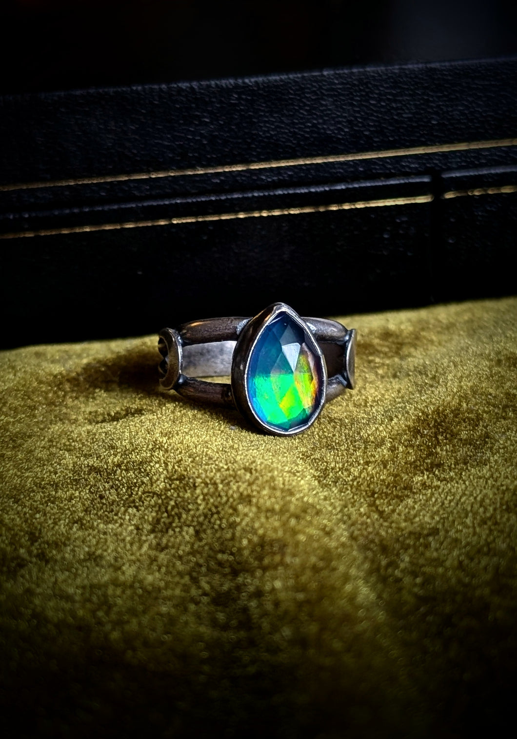 Aurora Borealis - Aura Opal Ring Size 7.75
